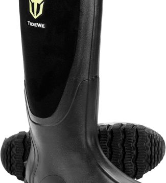 TIDEWE Rubber Boots for Men Multi-Season, Waterproof Rain Boots with Steel Shank, 6mm Neoprene Sturdy Rubber Outdoor Hunting Boots (Black, Brown, Next Camo G2)